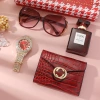 4pcs/set набор для часов, подарочный набор для подарочных наборов, часы + сумочка + солнечные очки + парфюмерный костюм Item Picture